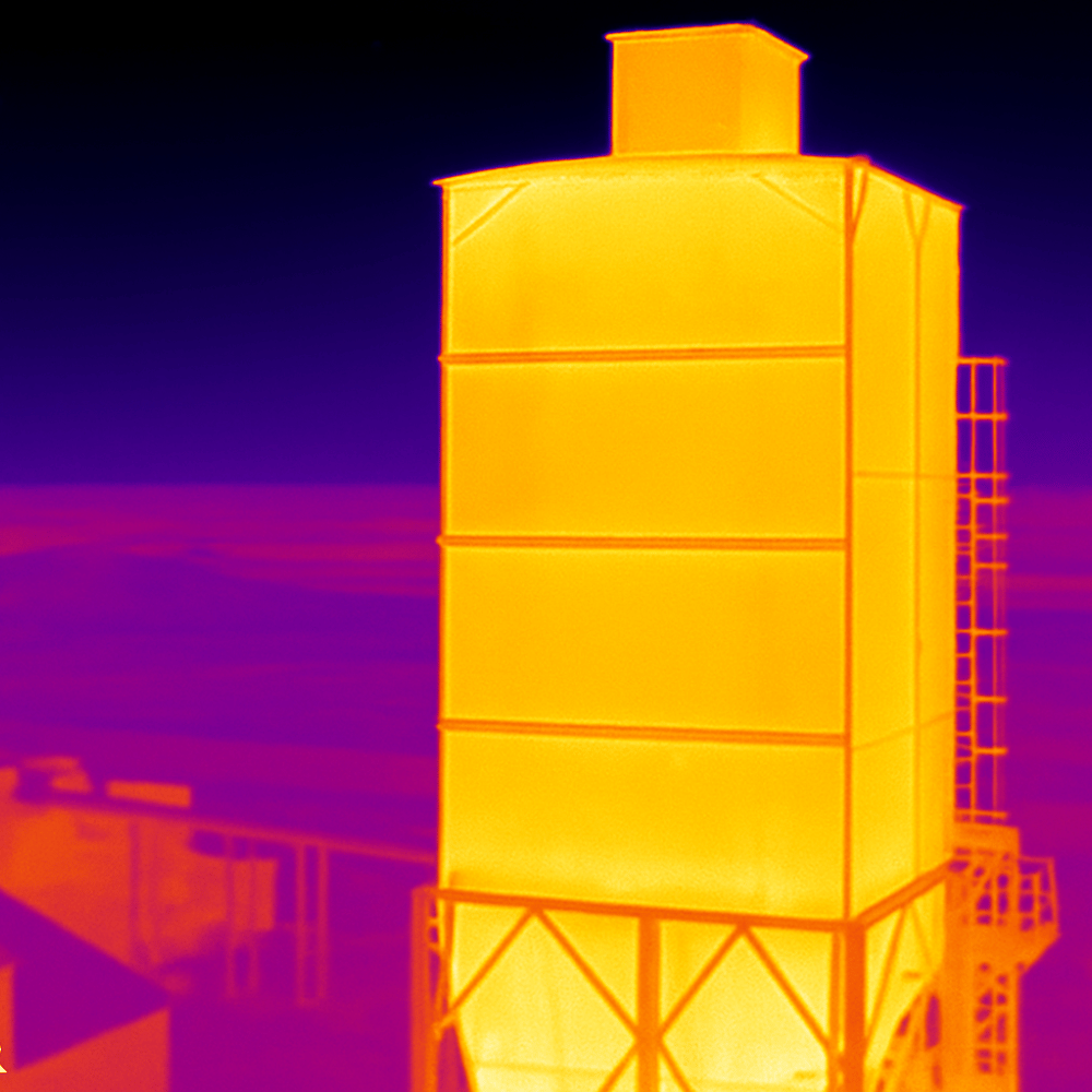 inspection thermographique de silo par drone