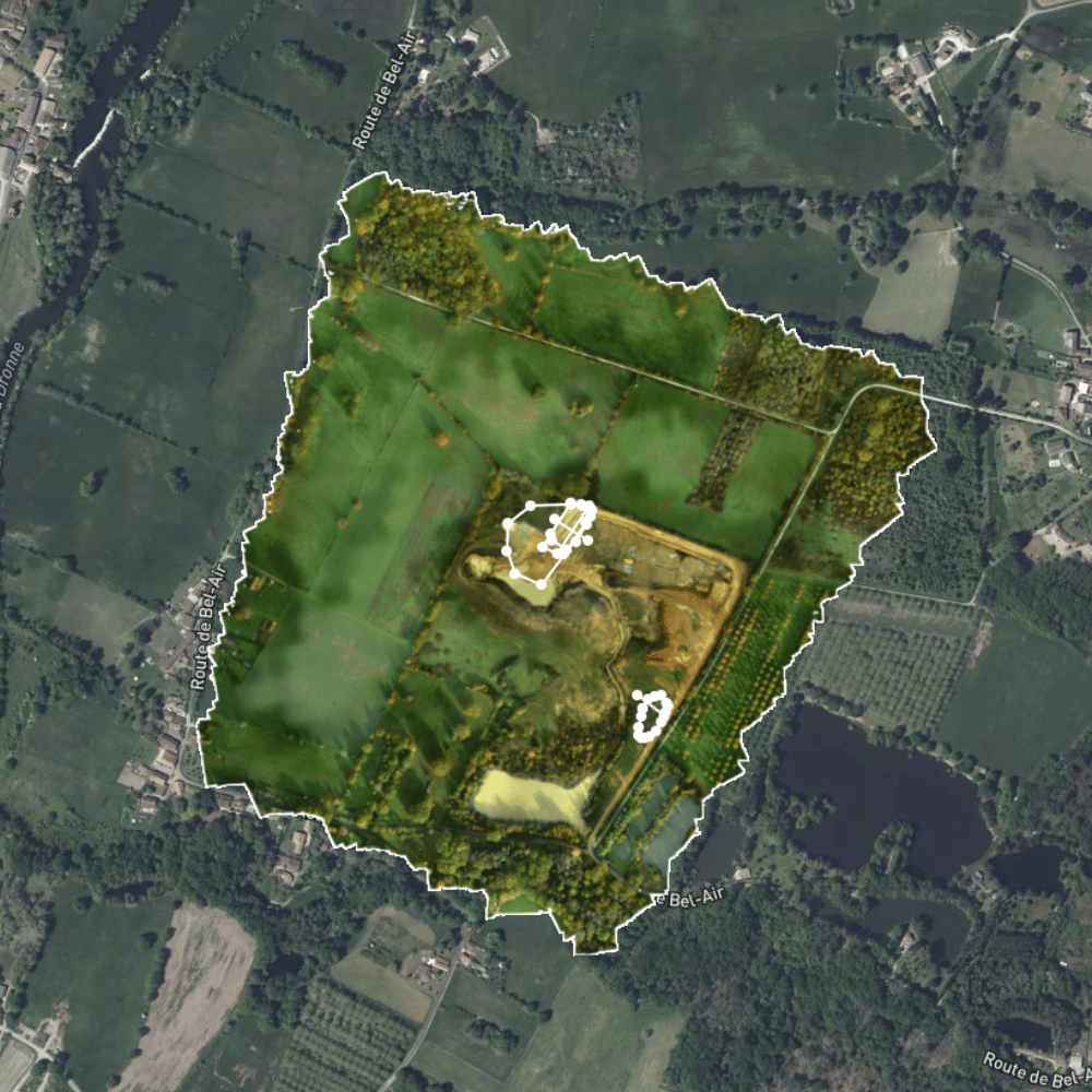 orthophotomosaique de site minier