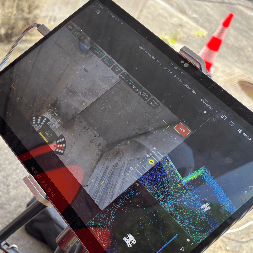 inspection de barrage par drone