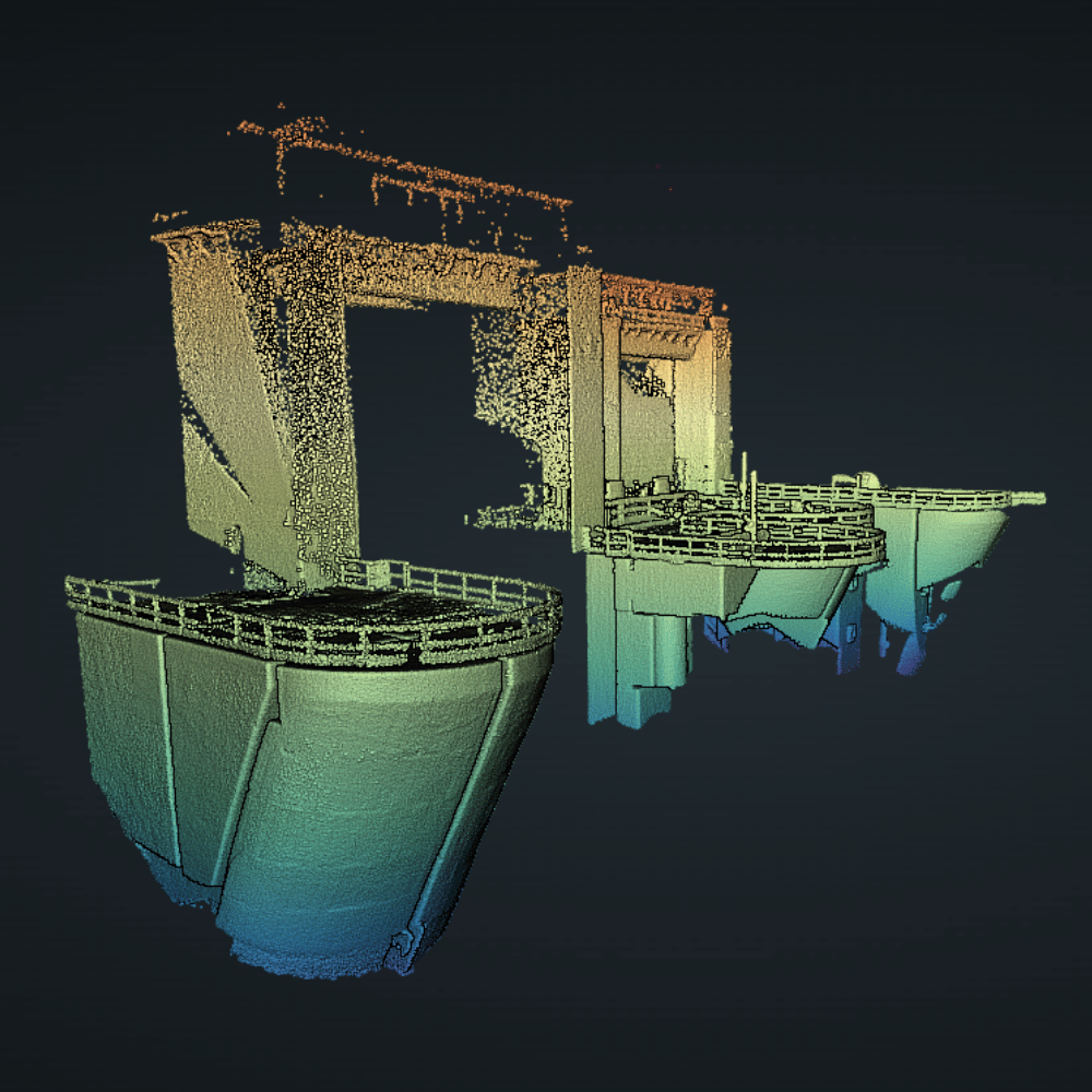 modélisation 3D barrage drone