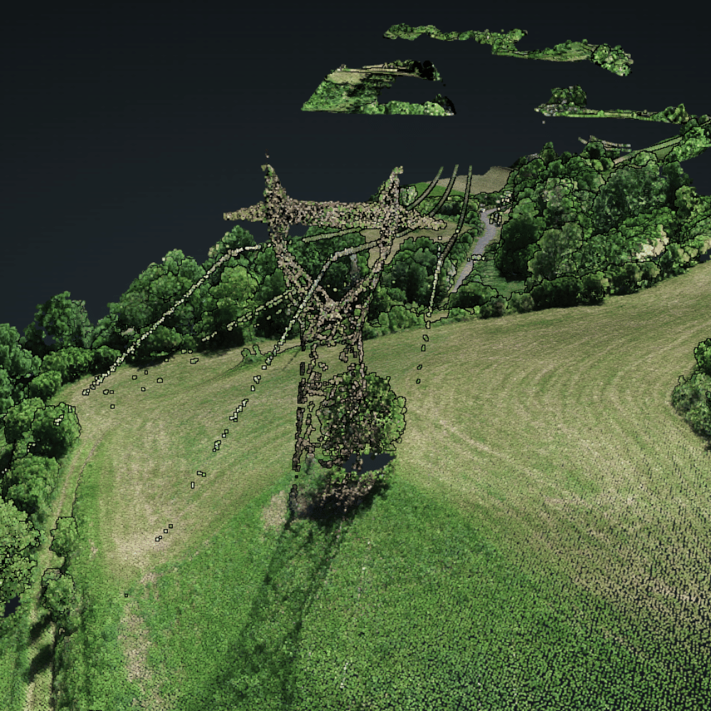 Modélisation 3D ligne électrique par drone